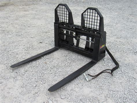 walk behind skid steer backet fork attachmant|Skid Steer Walk Through Pallet Forks .